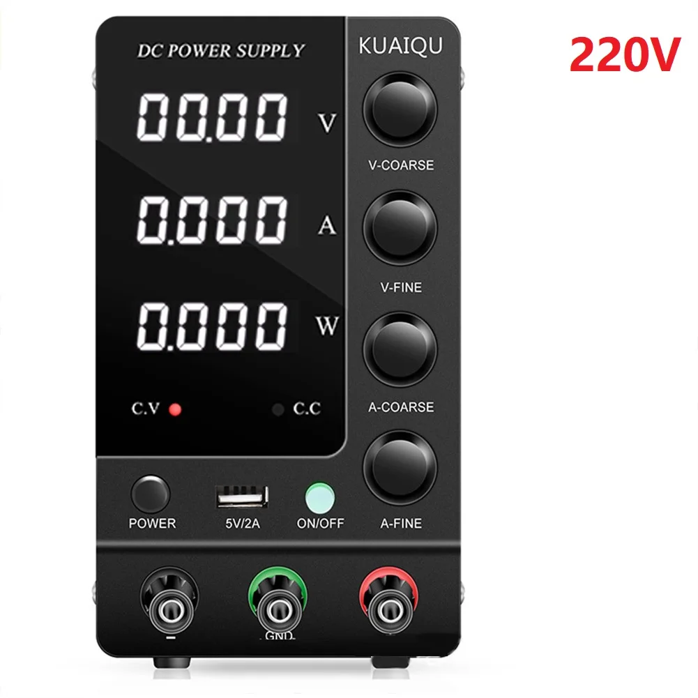 

DC Power Supply 24x8.5x15.5cm 30V 10A 4-Digit Digital Display Adjustable Constant Voltage Current DC Bench Switching
