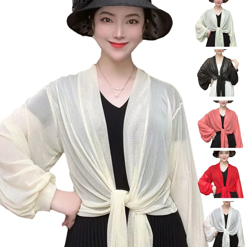 

Sunscreen Shawl Lightweight Summer Shawl for Dresses Women Long Sleeve Cloak