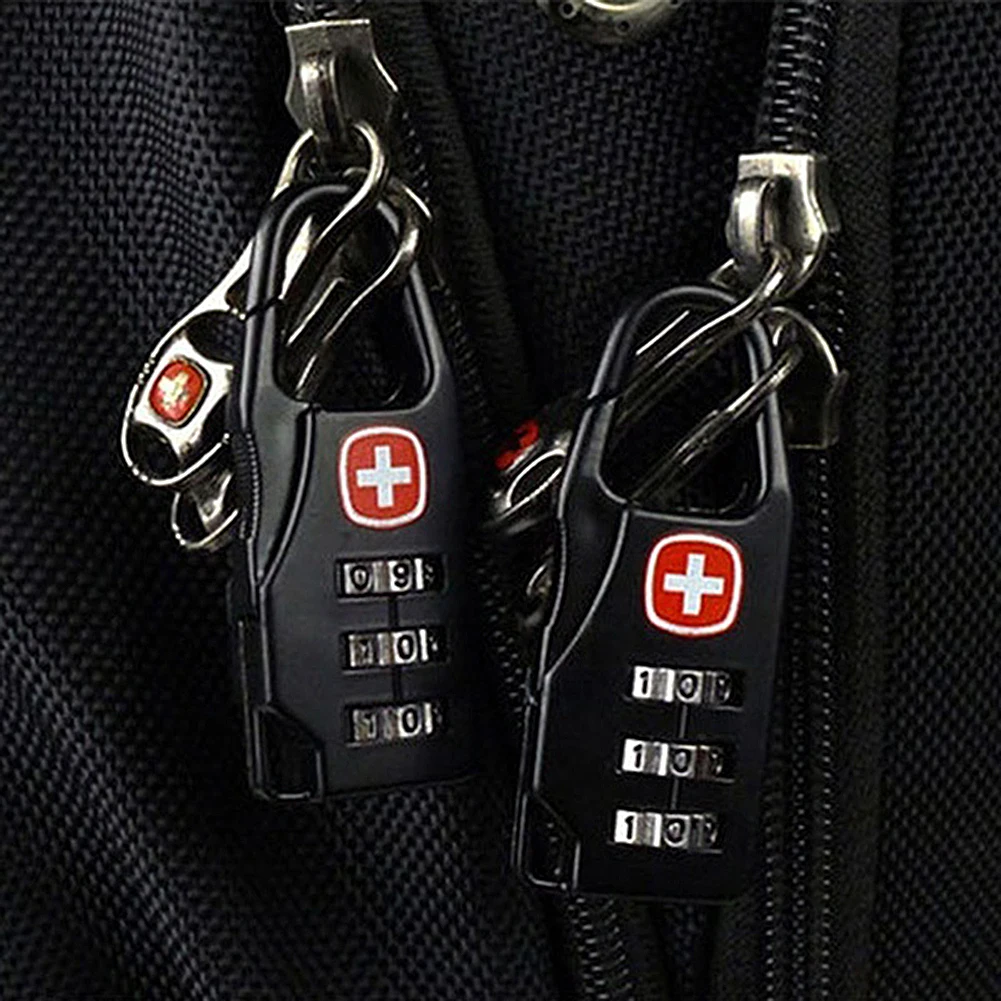 

Combination Lock Zinc Alloy Sabre Cross Screen Printing Combination Lock for Outdoor Travel Essential Accessories