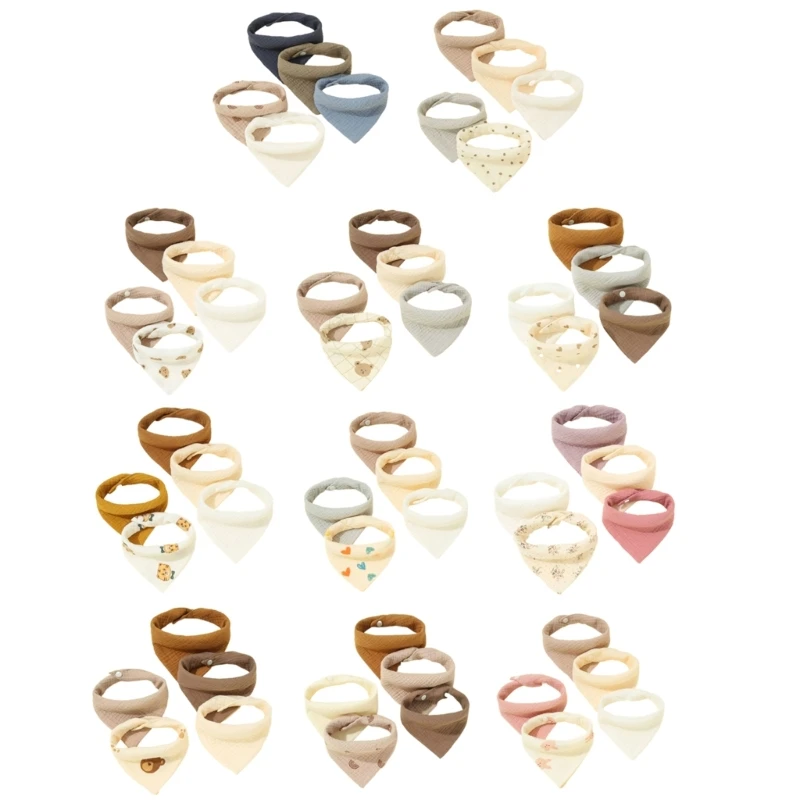 

5 шт., детские слюнявчики из хлопка