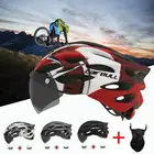 Сверхлегкий велосипедный защитный шлем со съемными линзами, козырек, защитная крышка для горного шоссейного велосипеда, наружный мотоциклетный велосипедный задний фонарь, шлем