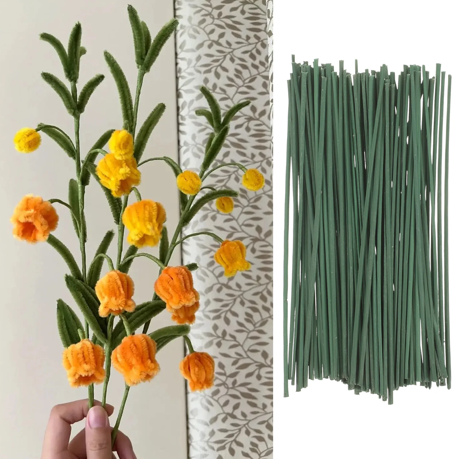 Комплект цветочных композиций материал стебля зеленого цветка сделай сам