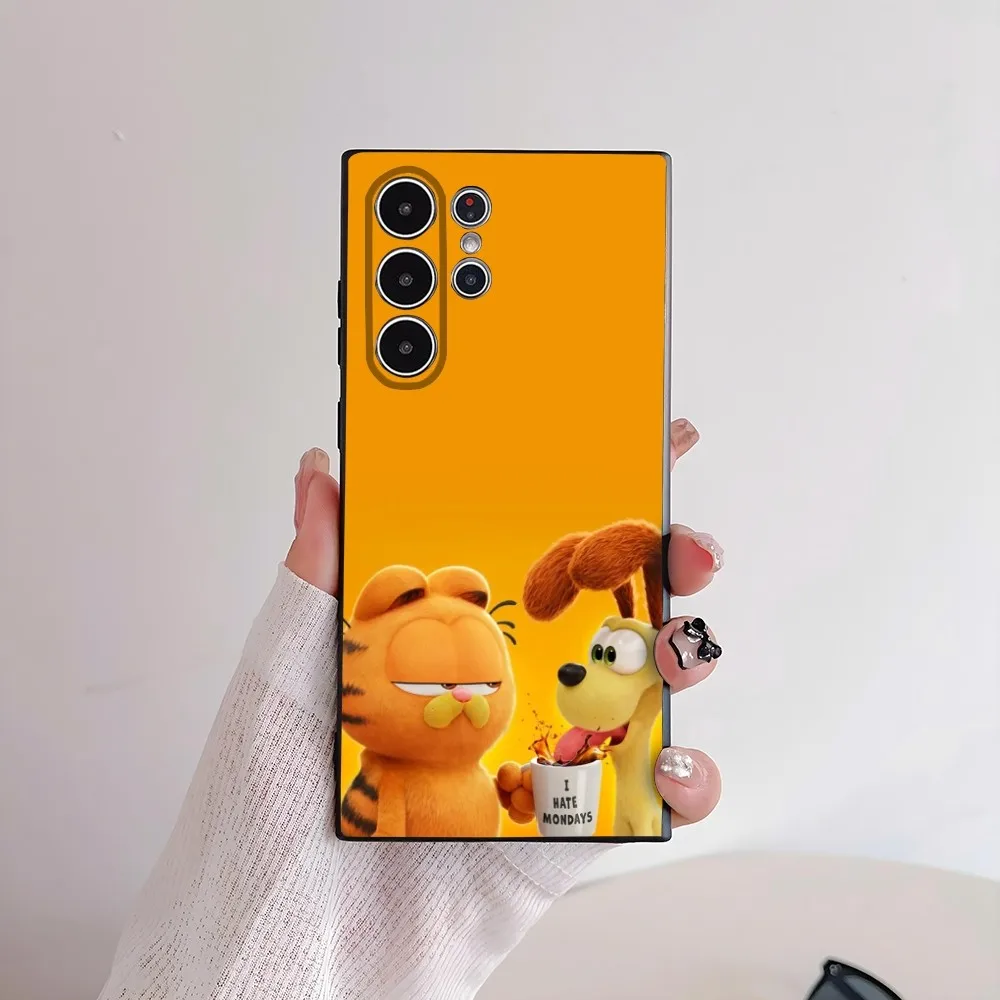 Милый мультяшный G-G-garfieldS Cat телефон для Samsung Galaxy S25 S24 S22 S23 Ultra S21 S20 Plus 5G матовый