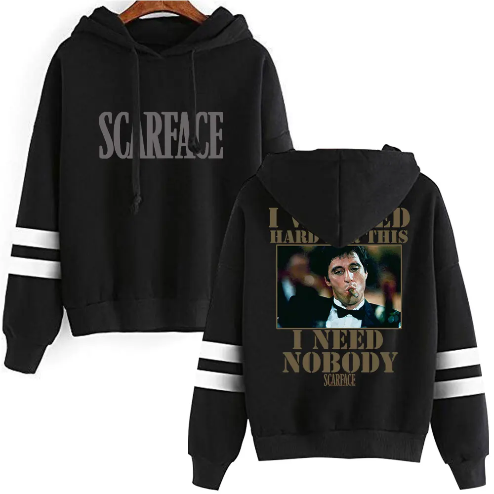 Толстовка с капюшоном I Worked Hard for This Need Nobody Scarface винтажный пуловер 90-х годов