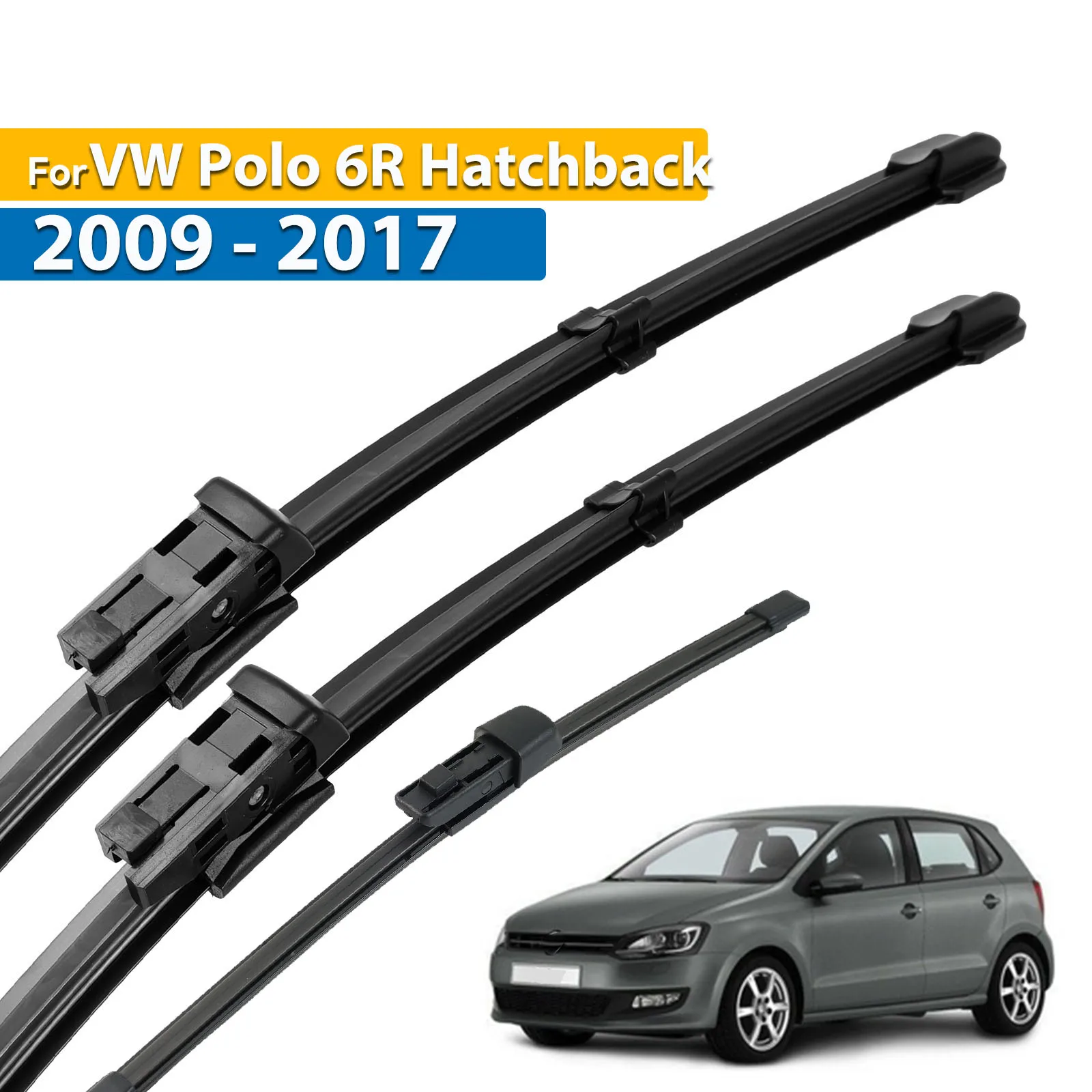 

Комплект стеклоочистителей Erick's Wiper LHD для VW Polo 6R Фольксваген Поло , хэтчбек, передние и задние щетки стеклоочистителя лобового стекла 2009-2017, 24 "+ 16" + 11"