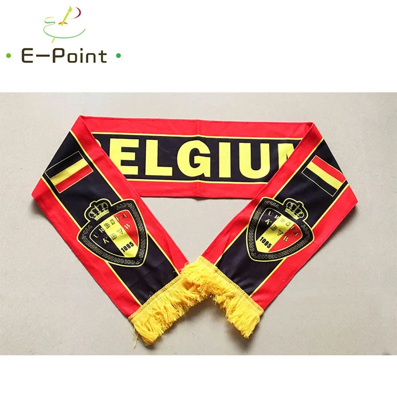 

145*16 cm Size Belgium National Football Team Scarf for Fans 2022 Football World Cup Russia Double-faced Velvet Material