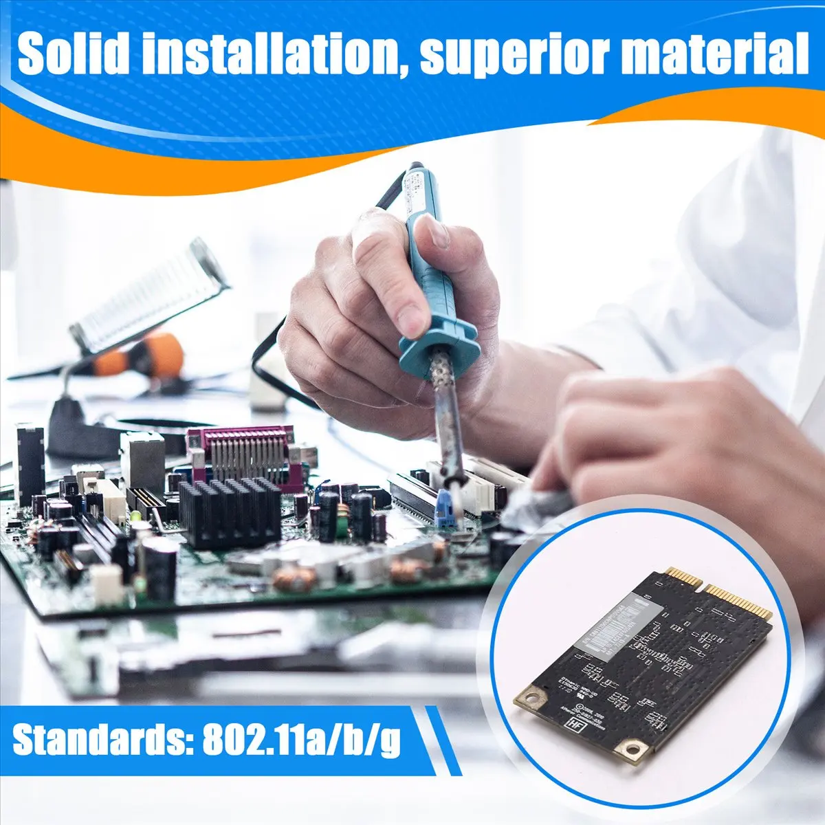 Фото # 08J (PC)AR9380 Двухдиапазонная Wi-Fi-карта 450 Мбит/с Mini PCI-E, электронные аксессуары №3
