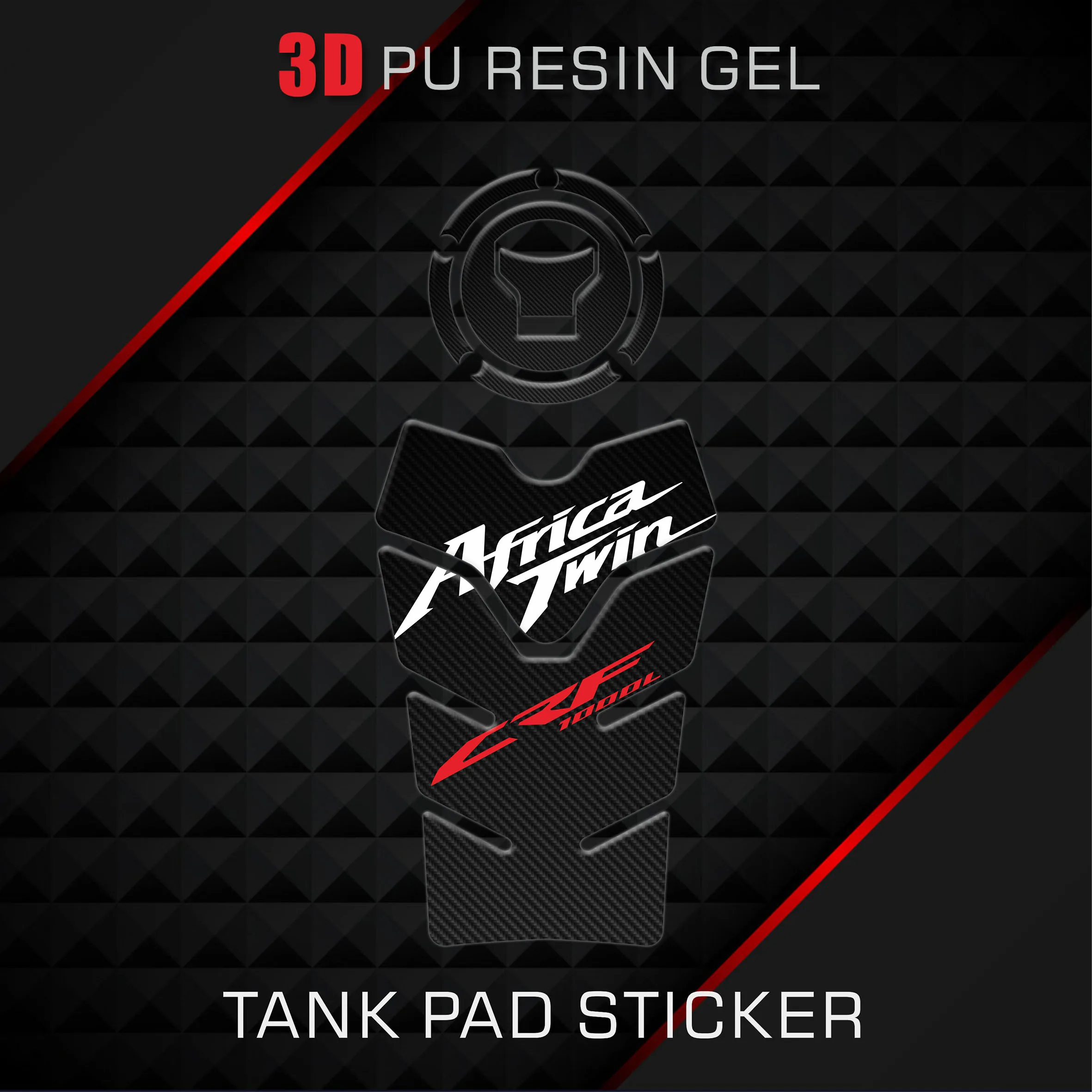 

For Honda Africa Twin 2023 3D Resin Motorcycle Tank Pad Protector Sticker