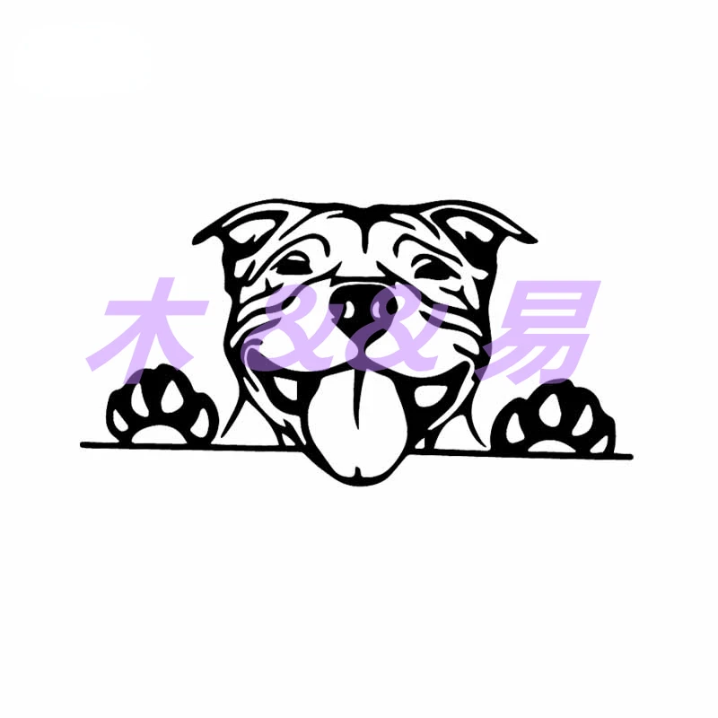 

Personality Color Picture Car Sticker Paws Up Pitbull Bully Dog Decal Vinyl Decor Waterproof Scratch-Proof Car Accessories PVC