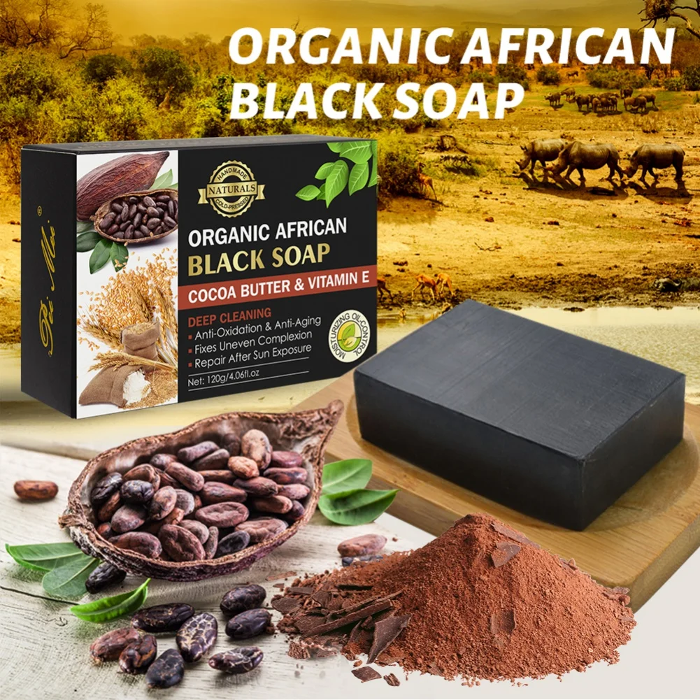 

Black Soap Body Cleansers Vitamin E Deep Cleansing Soap Body Cleansing Manual Soap Jabon Blanqueador Piel Kojic Acid Soap Savon