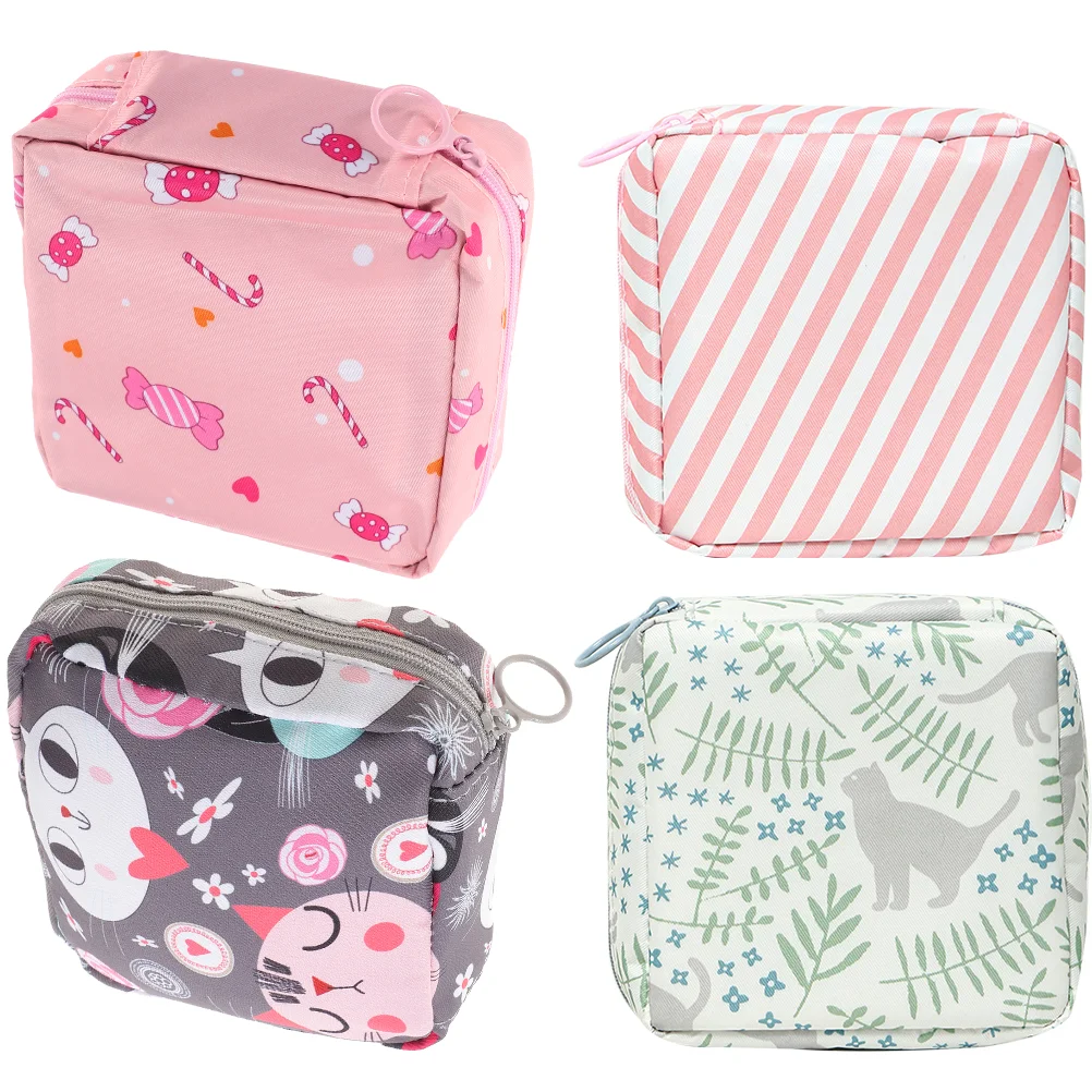

Period Pouch Sanitary Napkin Menstrual Pad Large Capacity Portable Outdoor Decorative Storage