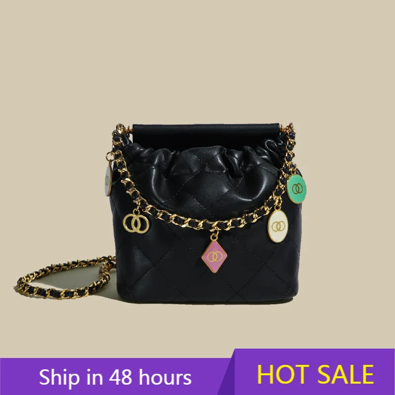 2024 женские сумки на плечо новые стеганые кошельки и сумочки цепочке дизайнерская