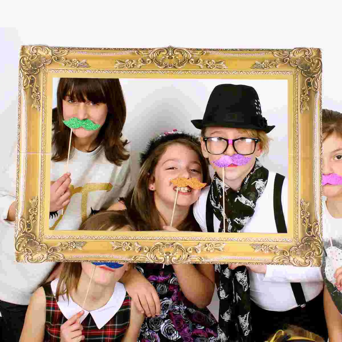 

Frame Photo Party Props Booth Selfie Prop Wedding Picture Birthday Paper Diy Decoration Gold Graduation Cutouts Frames Holiday