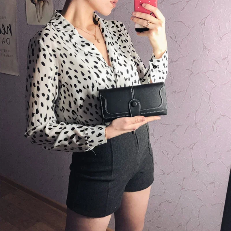 Длинный кошелек из искусственной замши женский матовый кожаный