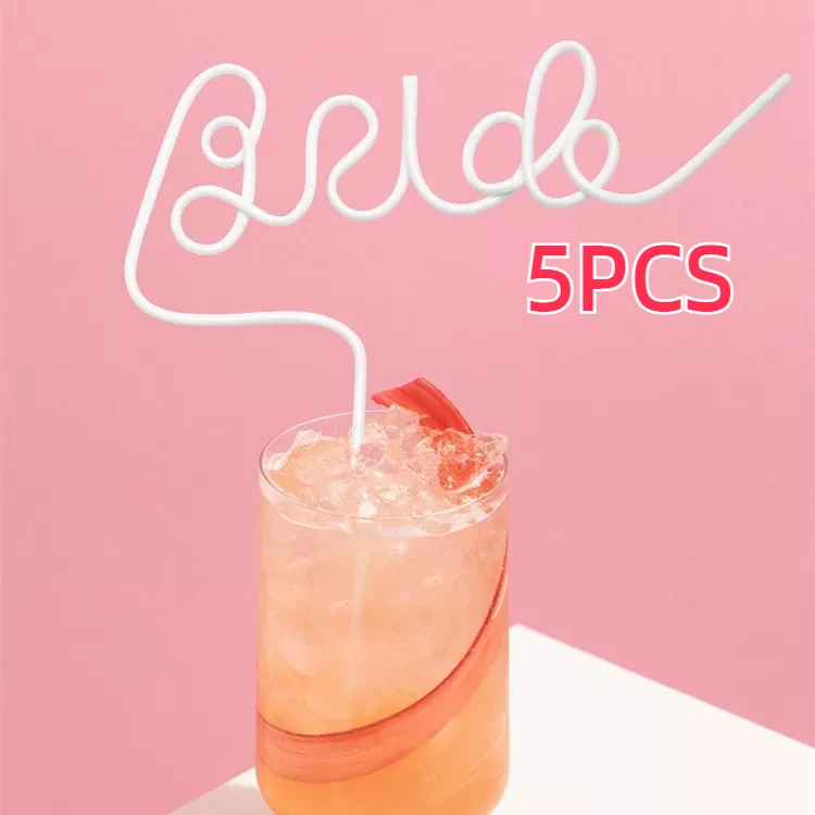 

5pcs Bride To Be Straw Summer Beach Pool Wedding Engagement Bridal Shower Bachelorette Party Honeymoon Travel Decoration