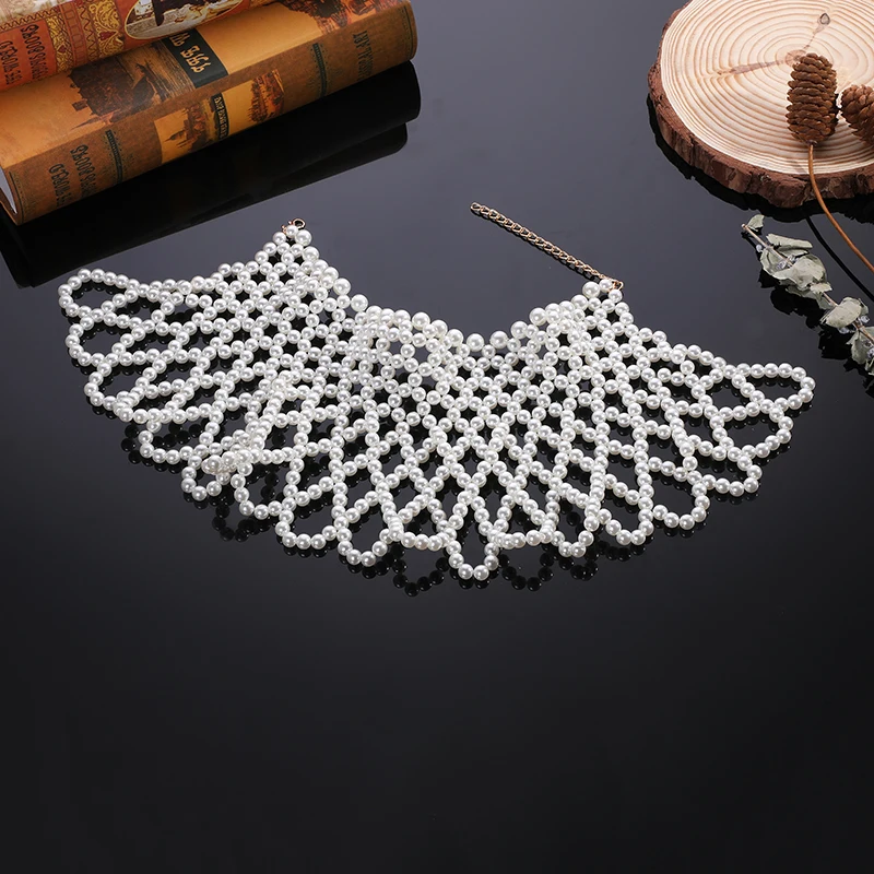 Модное ожерелье жемчужное свадебное платье аксессуары на плечо цепочка с