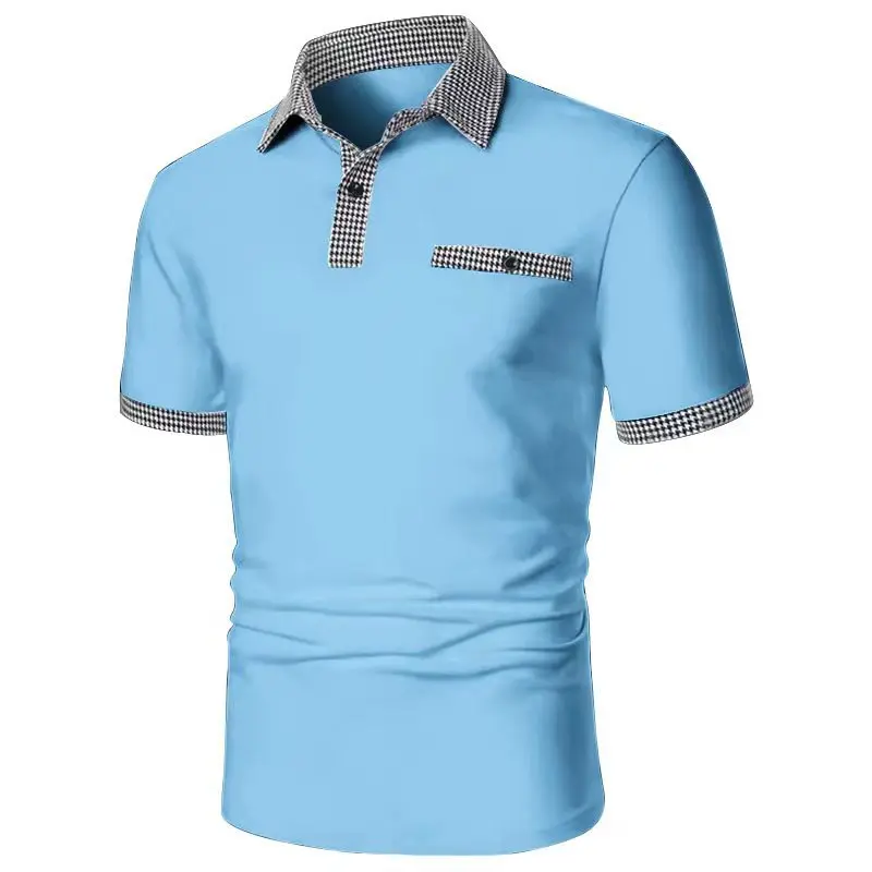 

Solid Cotton Men's Polo Shirt Casual Short Sleeve T-shirt Polo Neck Slim Fit Shirt Fashion Street Wear Men's Extra Large Top