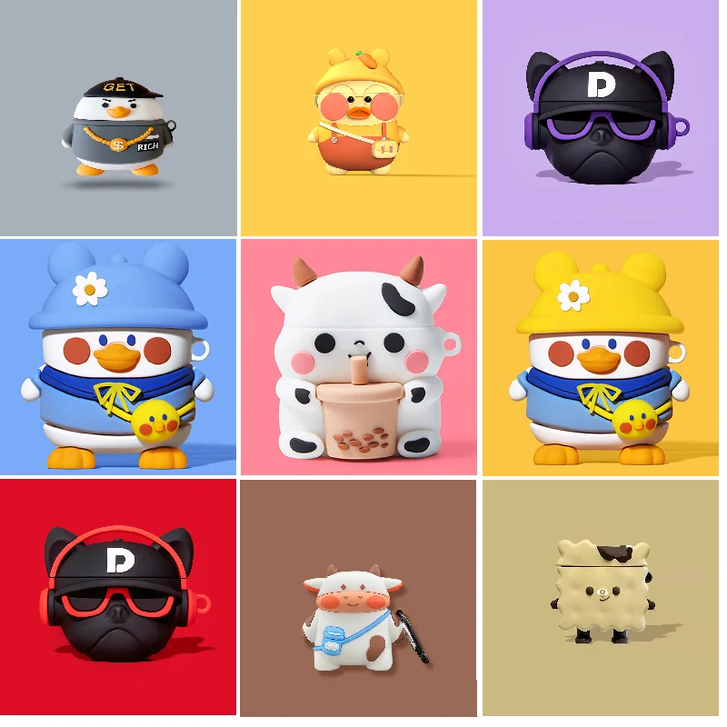 

3D Earphone Case For Airpods 3 Case Silicone Cute Dog Toast Hearphone Cover for Apple Air Pods Pro 2 3 Earbuds Case Charging BOX