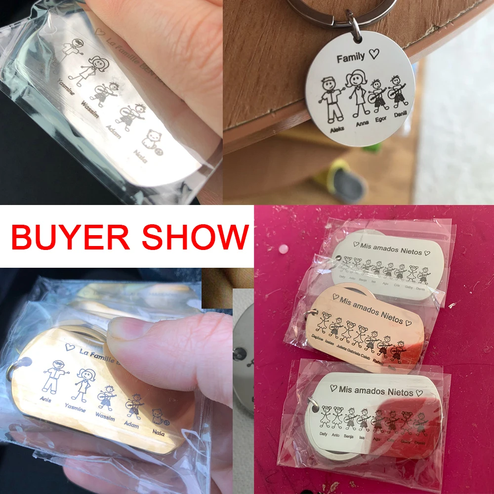 Оригинальный семейный брелок на заказ персонализированное имя ребенка матери