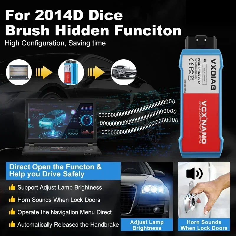 Фото Лучший VXDIAG VCX NANO для Ford/Mazda 2 в 1, IDSV129 J2534, программирование ECU, кодирование, сканер OBD2, программист, диагностические инструменты №5