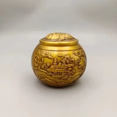 

Изысканное медное украшение в баночке с пейзажем «Рай»