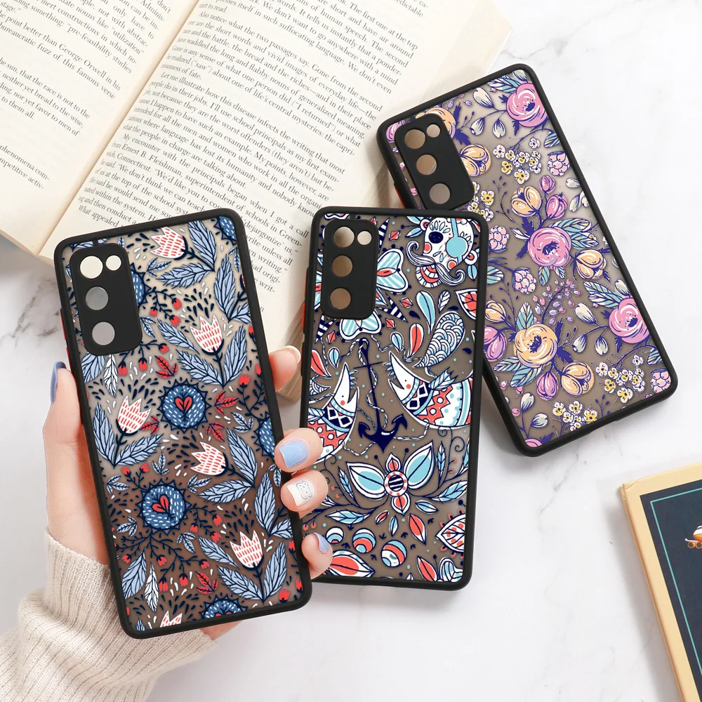 A52S 5G Case for Samsung Galaxy A52 A53 5G A54 A34 A33 A13 S22 S23 Ultra S21 FE A51 A72 A71 Hard Matte Shockproof Cover Coques