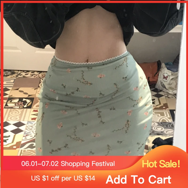 

Gothic Floral Printed Y2k Double Layer Short Skirt Harajuku Korean Retro Straight Skirt Women Aesthetic 90s Summer Outfits