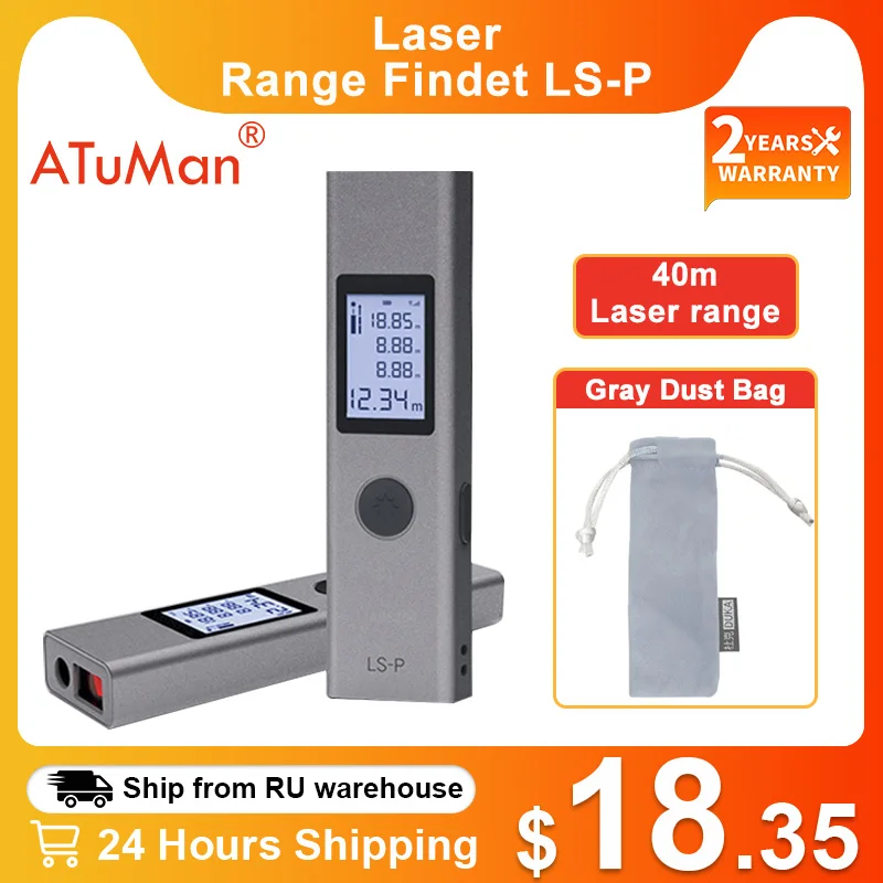 

With Gray Dust Bag DUKA LS-P Digital Laser Xiaomi Youpin Rangefinder Portable USB Charger High Precision Measurement Handheld