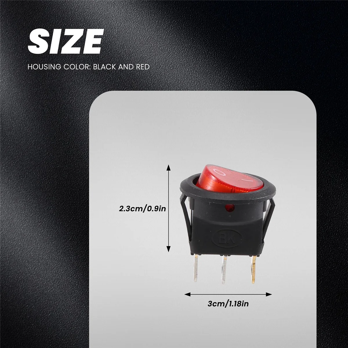 Двухполярный переключатель вкл. Выкл. Красный 3 контакта 220 В