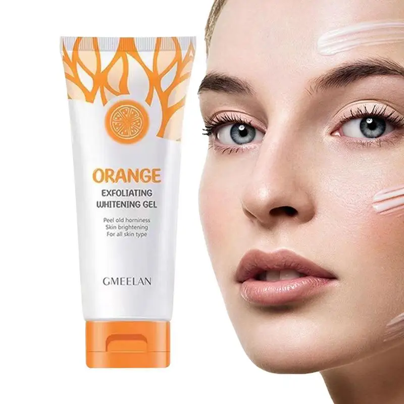 

Orange Exfoliate Whiten Gel 50g Gentle Exfoliator Shower Scrub Brightening Natural Body Scrubs Gel Scrub For Face Body Skin