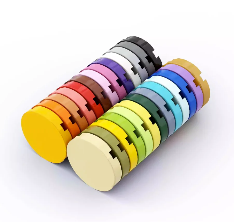 10 шт. детали MOC 14769 круглые плитки 2x2 с нижним держателем-гвоздиком Совместимые