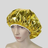 6pcs shower cap heat insulation aluminum foil hat elastic bathing cap hairdressing cap for women hair bathroom