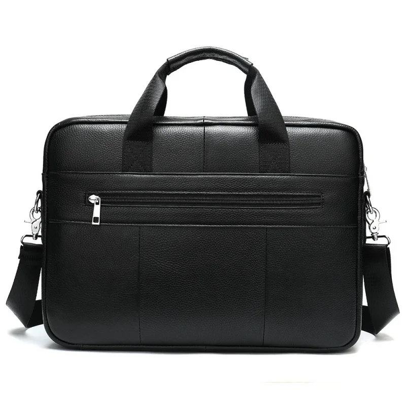 Business Cowhide Leather Briefcase Bag Men Fashion Laptop Bag Genuine Leather Handbag File Bag Male Shoulder Bag