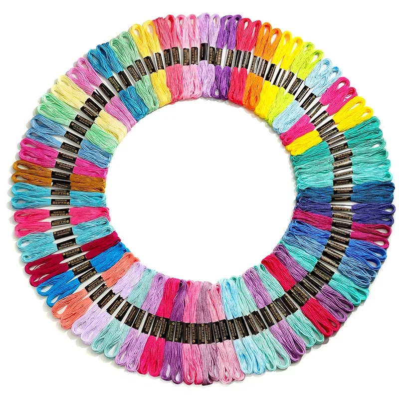 

NEW Colors Cross Stitch Floss Thread Cotton Sewing Skeins Embroidery Threads Floss Kit for Embroidery Kit