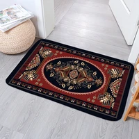 boho persian rug pattern anti slip kitchen bath entrance doormat absorbent carpet seude velvet door mat bedroom mats home decor