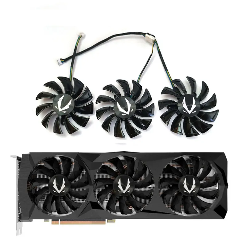 Вентилятор для видеокарты ZOTAC GeForce RTX 2080 Ti AMP Edition, вентилятор охлаждения для видеокарты, 87 мм, 4 контакта, 12 В постоянного тока, 0,46 А, GA92S2U RTX 2080 2080TI
