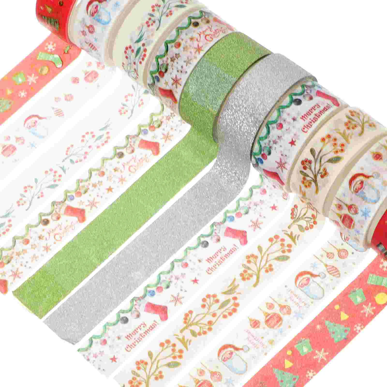 

Tapes Christmas Gift Adhesive Tape Washi Decorative Wrapper Stickers Self Scrapbooking Themed Wrapping Paper Thin