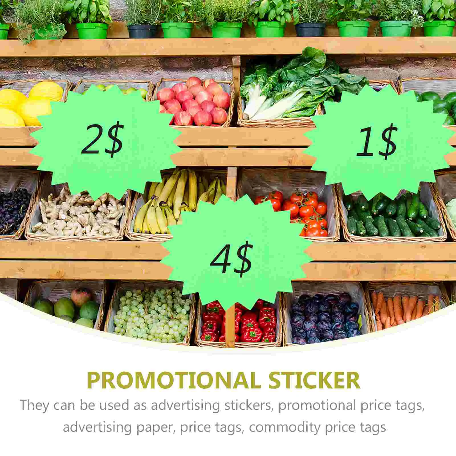 100 листов поп-рекламной бумаги цветные наклейки пустые знаки для магазина