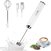 handheld electric milk frother whisk egg beater usb rechargeable coffee blender household milk shaker mixer foamer food blender