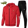 2023 High quality CARTELO men's sports zipper Hooded Jacket Set trend outdoor sports printed jacket + Pants Set 4