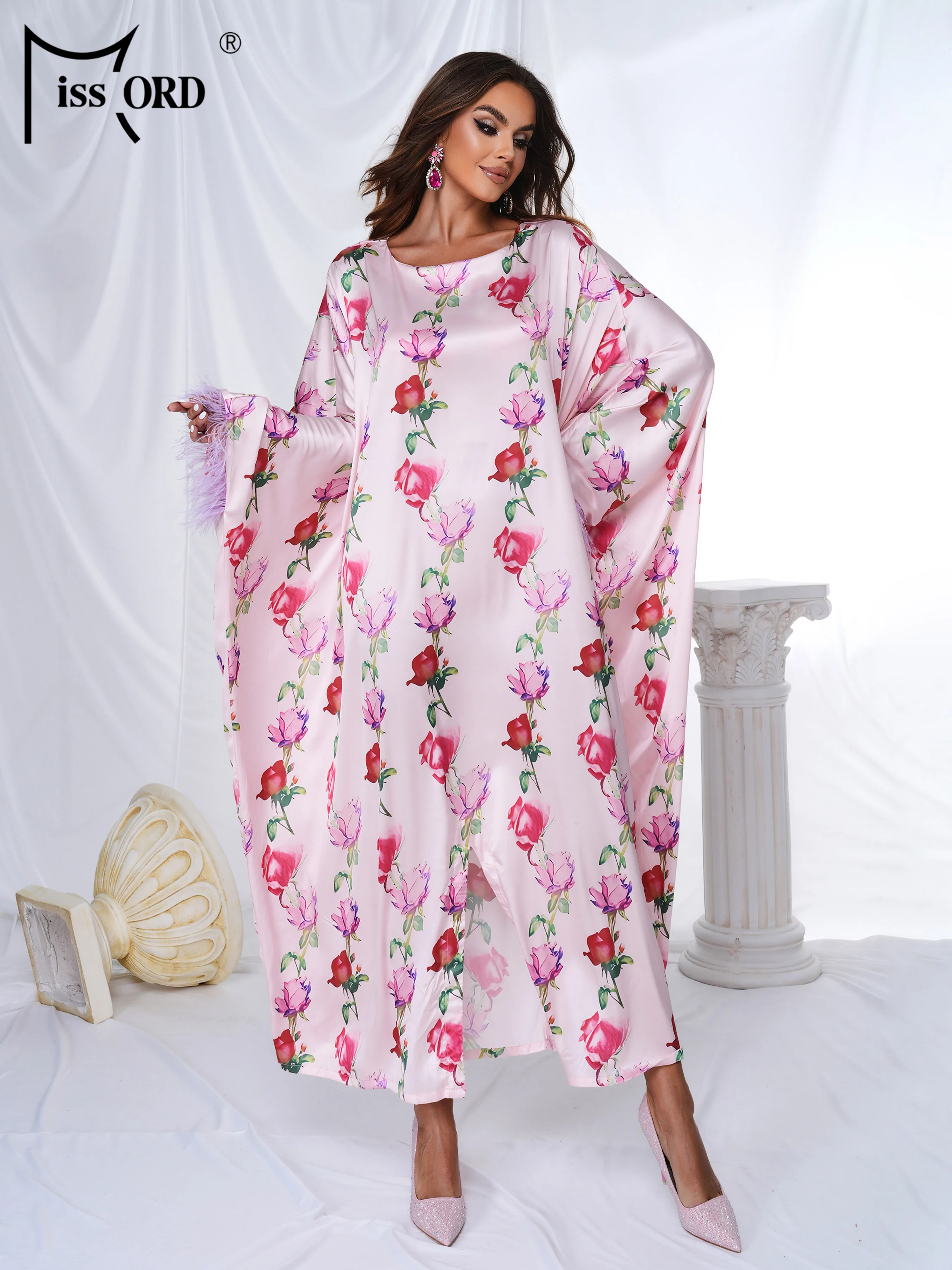 Платье Missord большого размера цветочное свободное платье удобное женское для