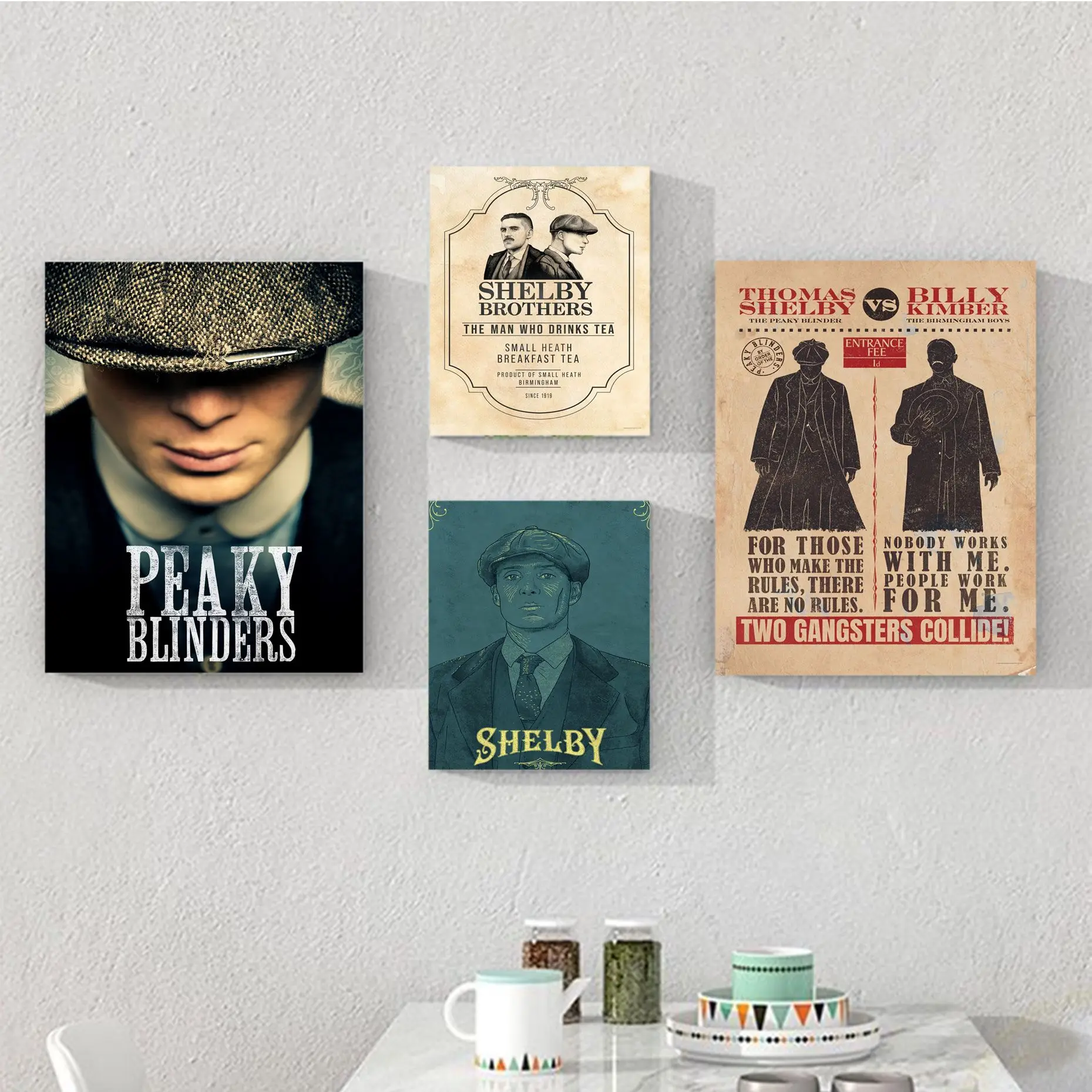 

Peaky Blinders Movie DIY Sticky Poster Vintage Room Bar Cafe Decor Vintage Decorative Painting