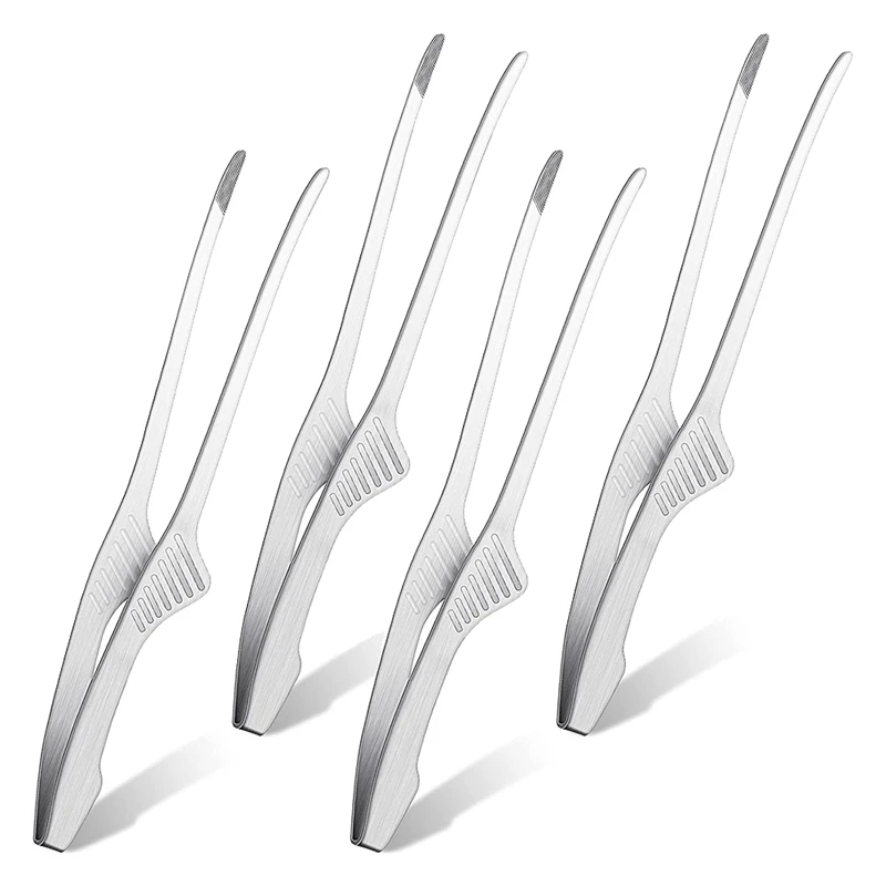 

Korean And Japanese BBQ Tongs Self-Standing Grill Tongs Non-Slip Cooking Utensils Stainless Steel Tongs