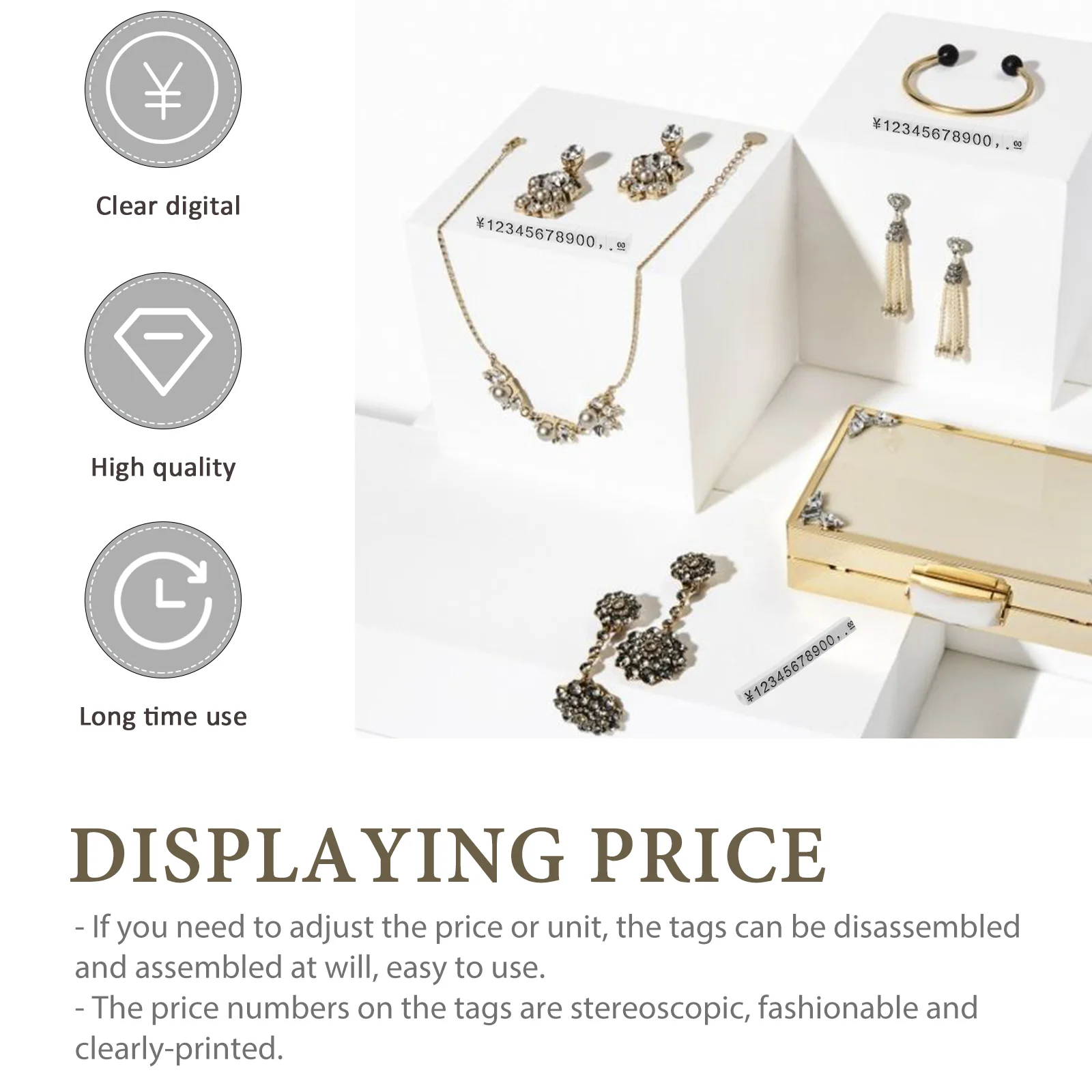 Ценники бирка розничная продажа Displayjewelry кубик с номером стойка для торгового