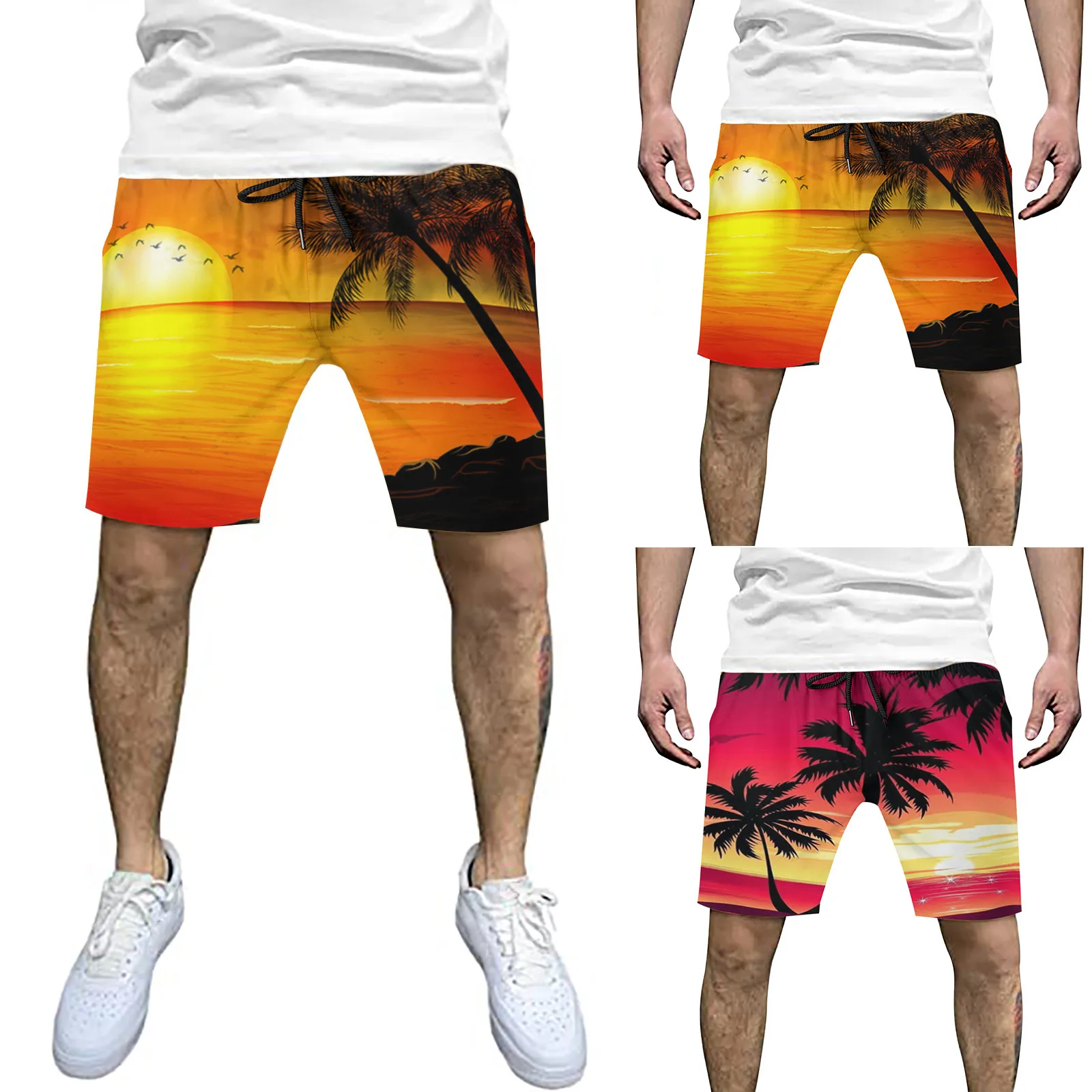 

Summer New Beach Pants Boys 3D Digital Print Flower 7in Shorts Men Athletic Wear for Men Comfy Shorts for Men Slim Fit Shorts
