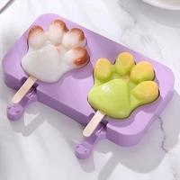 3d diy cute cartoon ice cream mold creative kitchen diy homemade popsicle silicone mold household popsicle popsicle ice lattice