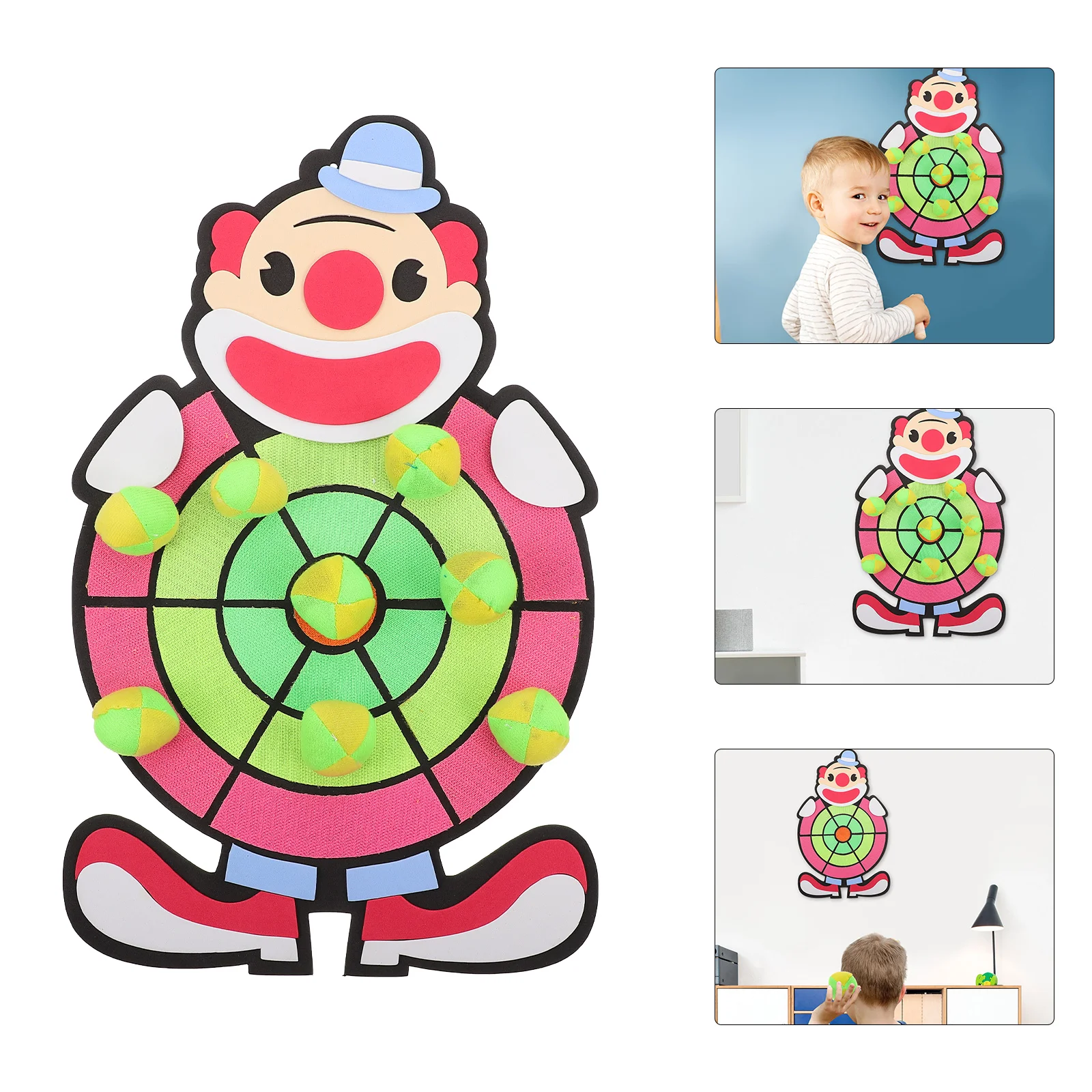 

1 Set Throwing Darts Sticky Balls Target Dart Board Interactive