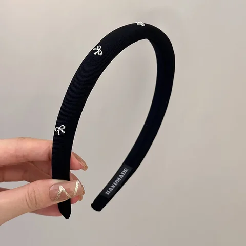 Металлическая повязка на голову с бантом Y2K