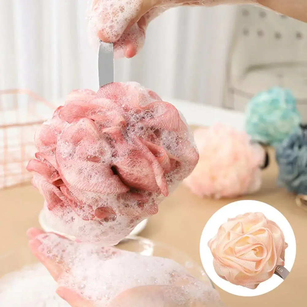 

Мяч для ванны Быстросохнущий быстро вспенивающийся розовый мяч для душа для мытья розы супер губка для мытья мяча для ванны тонкая губка дл...
