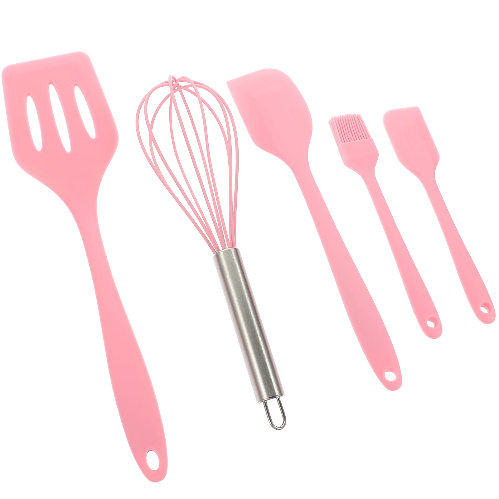 

Kitchen Spatula Silicone Cookware Non-stick Kitchen Utensil Set Spatula Spoon Silicone Set Wooden Handle Spatula Whisk